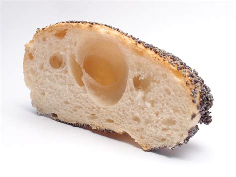 Filebread Roll With Crumb Hole Wikimedia Commons