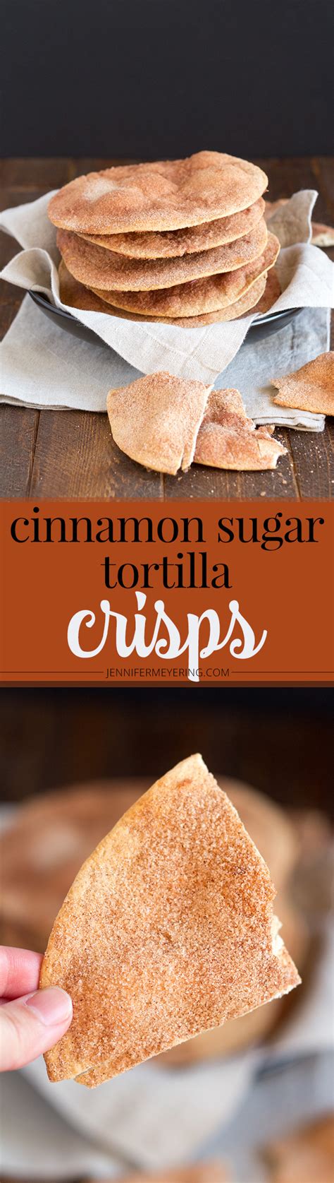 If you sprinkle when it's cold, the cinnamon and sugar will not stick to the fritter as easily. Cinnamon Sugar Tortilla Crisps - JenniferMeyering.com ...
