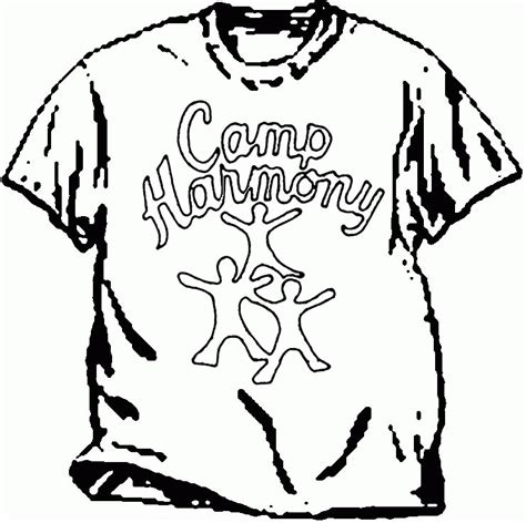T Shirt Coloring Page Clip Art Library
