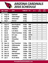 Arizona Cardinals Preseason Schedule Images