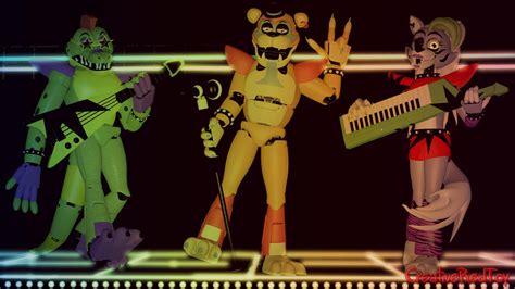 Sfm Fnaf The Band Of Glamrock By Creativeredtoy On Deviantart