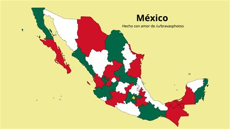 Mapa De México Minimalista Mexico