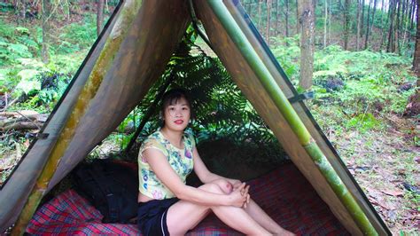 Solo Bushcraft Lonely Camping In The Rainforest The Wild Beauty Of A Woman Alone Survival