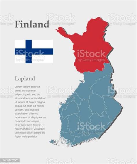 Vector Map Finland Region Lapland Stock Illustration Download Image