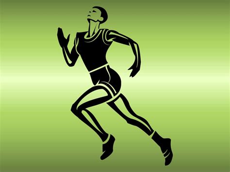 Running Athlete Vector Art And Graphics