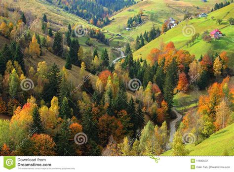 Beautiful Mountain Scenery And Autumn Foliage Stock Photography Image 11680572