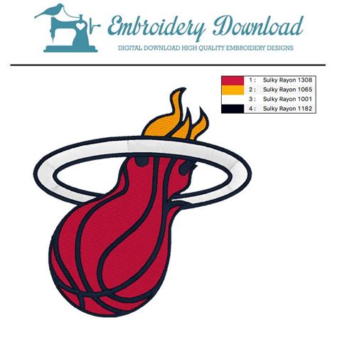 Access one of largest collections of tattoo designs, prints, videos, and more! Miami Heat NBA Logo Embroidery Design