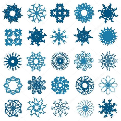 Set Of 25 Snowflakes — Stock Vector © Chantall 30785897