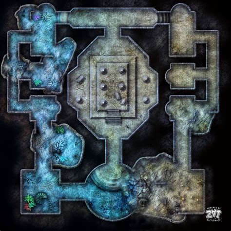 Ia3 X1b Submerged Temple Battle Map Pathfinder Maps Fantasy Map