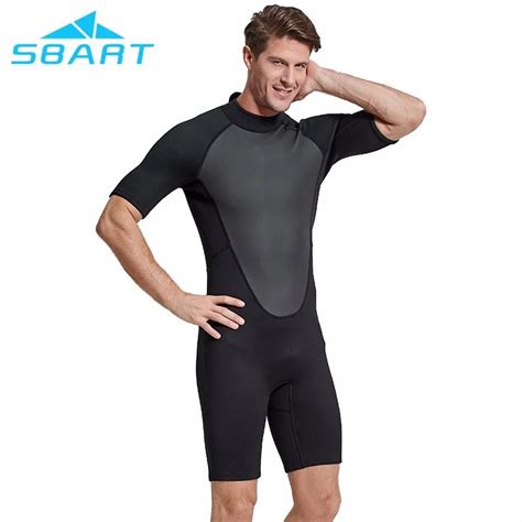 Sbart 2017 Hot Sales Mens Shorty Wetsuit 2mm Neoprene With Short Sleeve