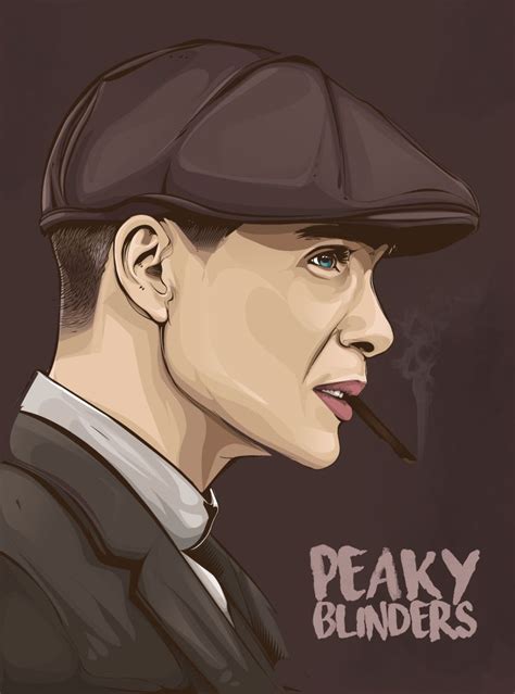 Vector Illustration Art Egyptian Peaky Blinder Tomas Shelby Vector Portrait Illustration