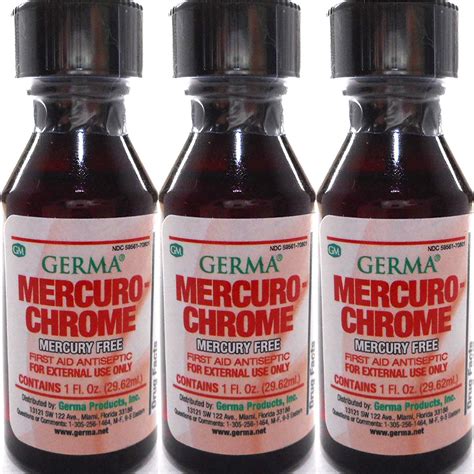Mercurochrome Antiseptic 1oz Prevent Infection In Cuts Scrapes And