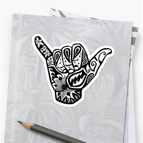 Shaka Sticker By Madedesigns Redbubble
