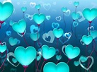 Free photo: Blue Hearts Background Means Valentines Day And Backgrounds ...