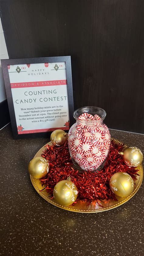 Apply to host/hostess, front desk agent, senior customer service representative and more! Holiday Mint Guessing Contest | Davidson Insurance in Vancouver, Washington