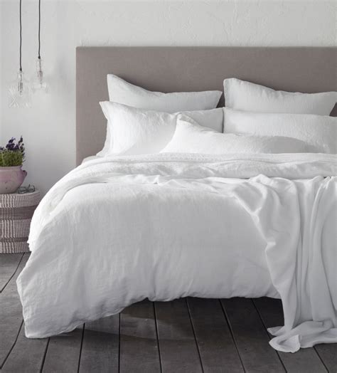 White 100 Linen Bedding Collection Secret Linen Store