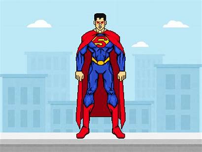 Superman Pixel Superheroes Animated Dribbble God Thought