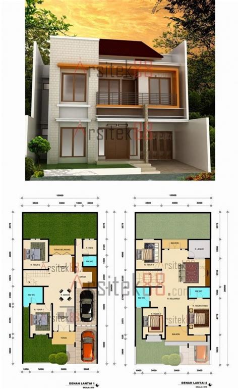 Desain rumah type 36 ini dirancang tanpa garasi, sehingga membuat taman di bagian depan lebih luas. 60 Arsitektur Desain Rumah Minimalis 6X12 2 Lantai Terbaru ...