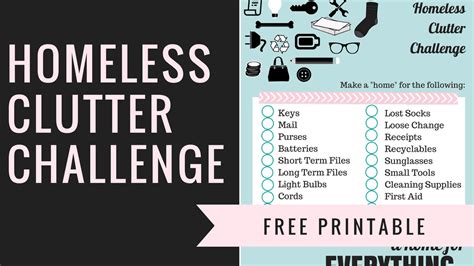 Homeless Clutter Challenge Podcast And Free Printable Clutterbug