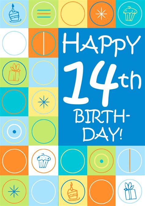 Free Printable 14th Birthday Cards Printable Templates