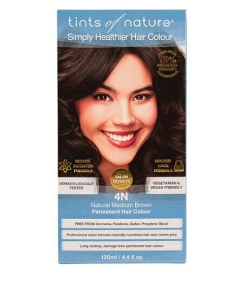 Tints Of Nature Permanent Hair Colour Medium Brown 4n 130ml