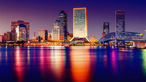 Colorful Cityscape Buildings And Lake 4K HD Wallpapers | HD Wallpapers | ID #31567