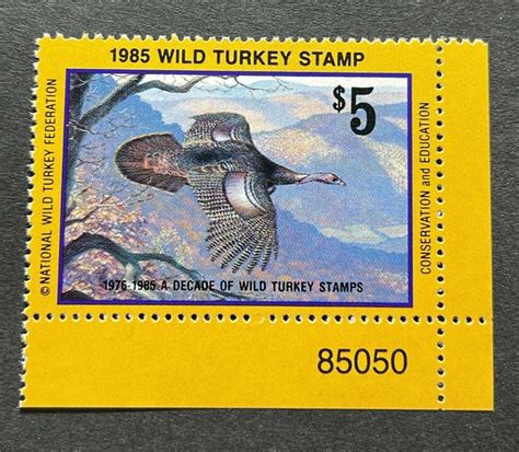 wtdstamps 1985 nwtf 10 pl national wild turkey feder