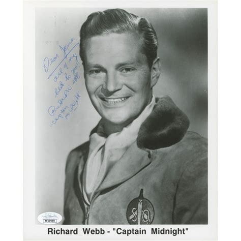 Richard Webb Signed Captain Midnight 8x10 Photo Inscribed All Of My
