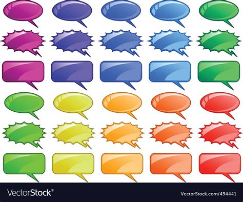 Glossy Call Outs Royalty Free Vector Image Vectorstock