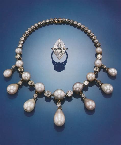 An Important Natural Pearl And Diamond Necklace Last Quarter 19th