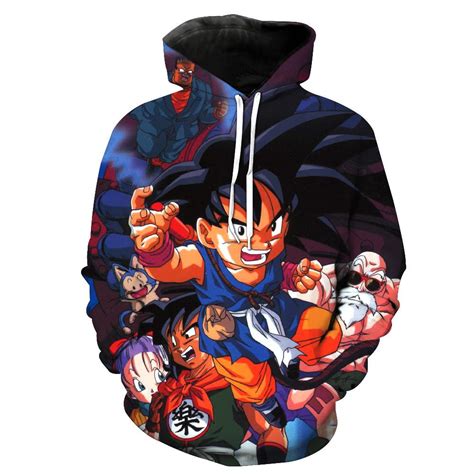 Buu's fury during the search for the dragon balls in the majin buu saga, trunks goes to the thieves den to obtain a dragon ball, disguising himself as a bandit using a bandanna, however a monkey steals the bandanna and so trunks is forced to fight his way out, defeating the bandit king. Kid Goku Dragon Ball Z Hoodie - JAKKOU††HEBXX