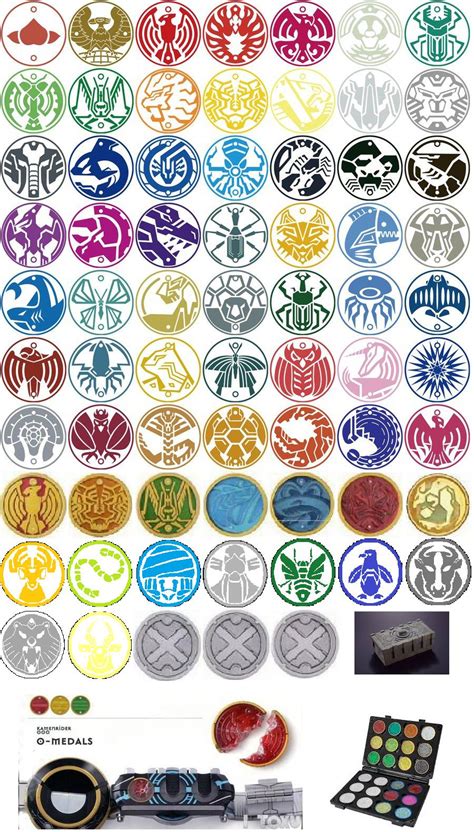 All Kamen Rider Ooo Medals By Albinojoker4 On Deviantart