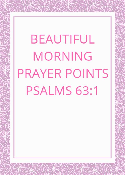 30 Beautiful Morning Prayer Points Everyday Prayer Guide