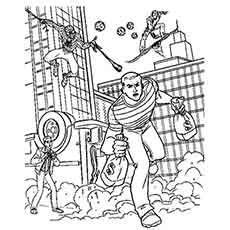 Free robber coloring page vector download in ai, svg, eps and cdr. Spiderman Catching the Bank Robbers Coloring pages ...