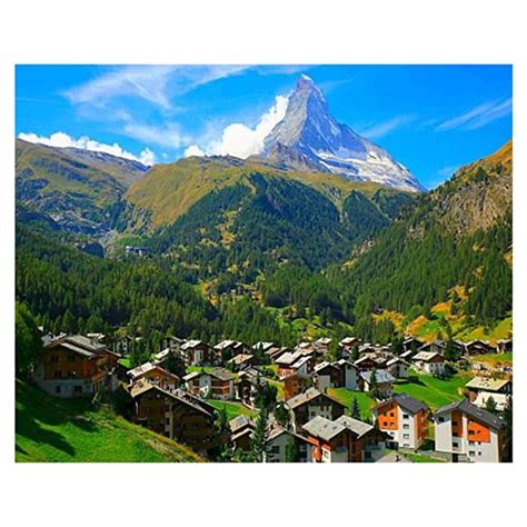 Buy Paint By Numbers Matterhorn Above Zermatt Alpine Village Swiss