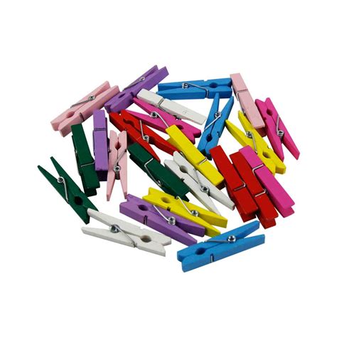 Make Shoppe Wood Clothespins 177 Multi Color 24 Count