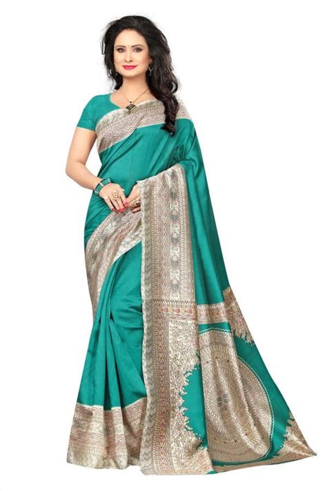 Festive Wear Printed Mysore Silk Sarees 63 M With Blouse Piece At