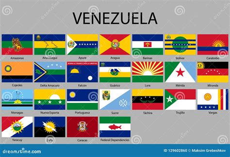 All Flags States Of Venezuela Stock Illustration Illustration Of