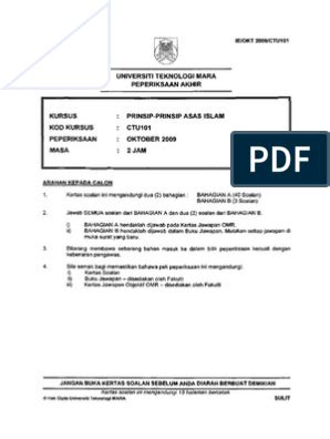 To access these papers, it is required that a pdf viewer is available on your device. Skema Jawapan Past Year Question Uitm 2018
