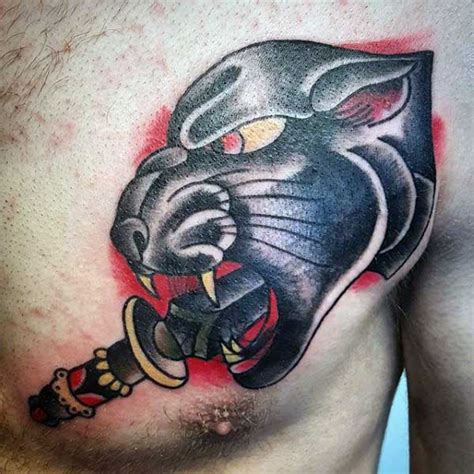 Explore cool big jungle cat ideas with these panther tattoo designs for men. 70 Panther Tattoo Designs For Men - Cool Big Jungle Cats