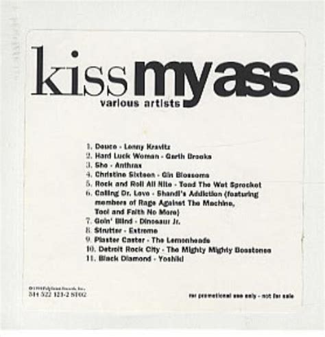 Kiss Kiss My Ass Us Promo Cd Album Cdlp 41571