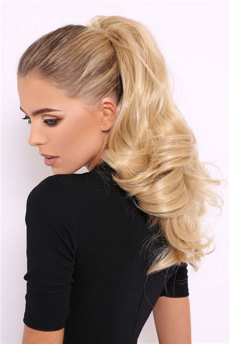 Long Blonde Curly Synthetic Ponytail