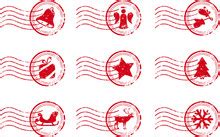 Christmas Rubber Stamps Set Free Stock Photo Public Domain Pictures