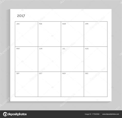 Hoja De Planificación Del Calendario Vacío Ilustración Vectorial Vector