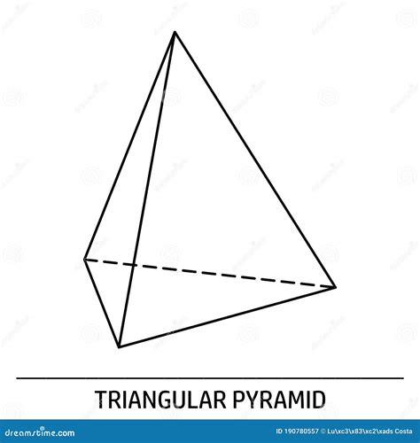 3d Triangular Pyramid Pattern Vector Illustration
