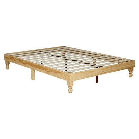 Musehomeinc. 12 Inch Wood Bed Frame Elegant Style, no Box Spring needed