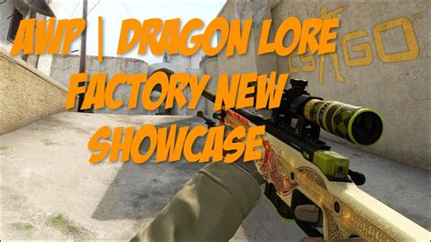 Csgo Showcase Awp Dragon Lore Factory New Gameplay Youtube