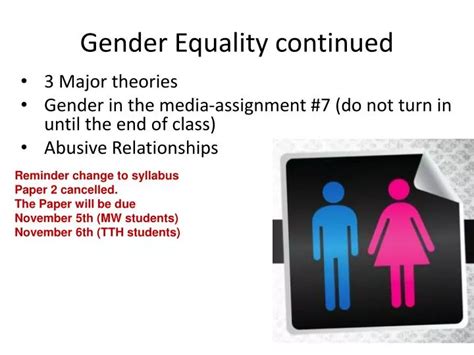 Ppt Gender Equality Continued Powerpoint Presentation Free Download Id 1362015