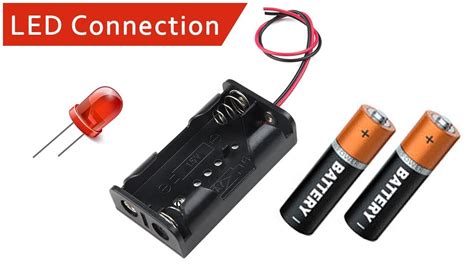 How To Connect Led With Aa Battery Holder Simple Led Connection