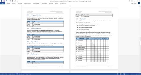 Software Requirements Specification Template Ms Word Excel
